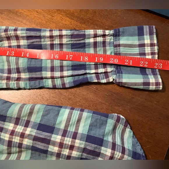 J.Crew Crinkle Cotton Plaid Popover Shirt. Size 0. Style F1271. - Picture 8 of 11